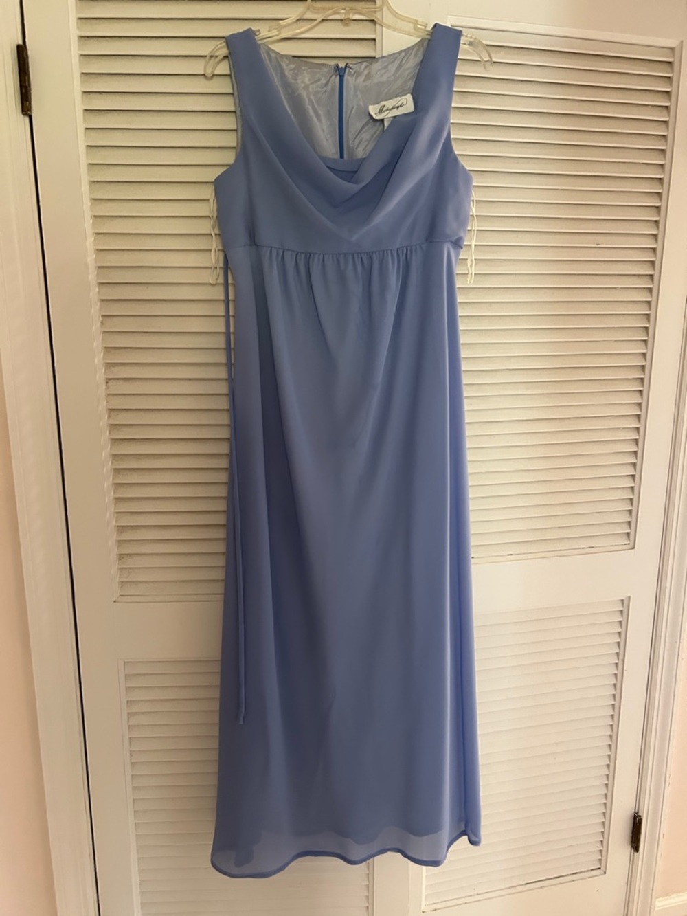 Maternity Cobalt Blue Sleeveless Cowl Midi Dress